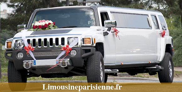 Hummer H3 Limousine décoré pour un mariage paris