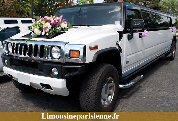 Décorations du Hummer H2 limousine pour un mariage